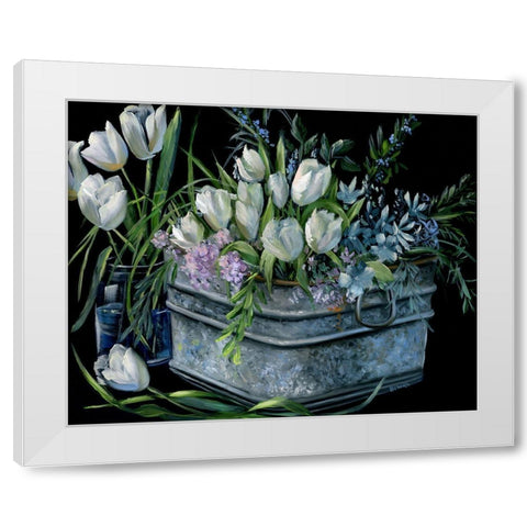 Wild Tulips White Modern Wood Framed Art Print by Brooks, Donna