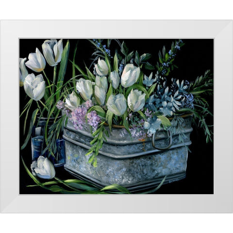 Wild Tulips White Modern Wood Framed Art Print by Brooks, Donna