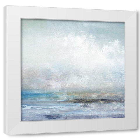 Midland Shore White Modern Wood Framed Art Print by Nan