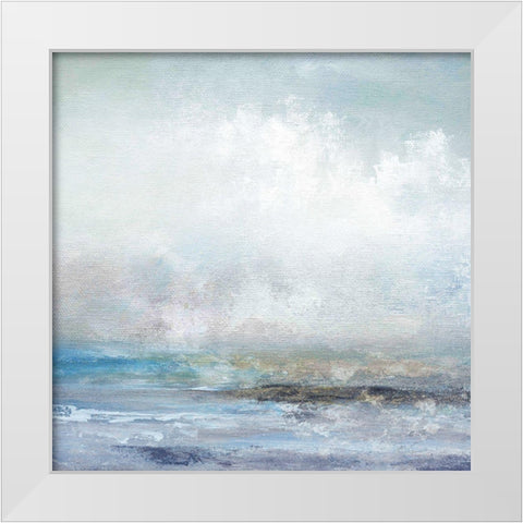 Midland Shore White Modern Wood Framed Art Print by Nan