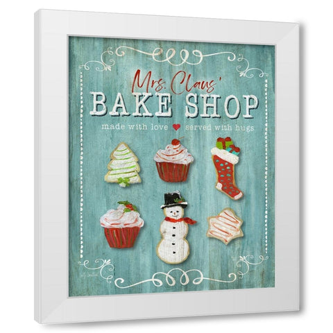 Mrs. Claus Bake Shop White Modern Wood Framed Art Print by Swatland, Sally