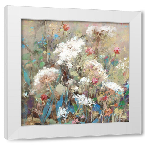 Queen Anns Garden White Modern Wood Framed Art Print by Swatland, Katie