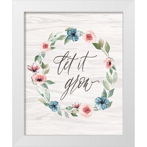 Let it Grow White Modern Wood Framed Art Print by Brockmon, Kristen