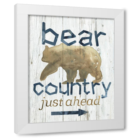 Bear Country White Modern Wood Framed Art Print by Nan