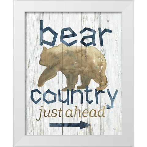 Bear Country White Modern Wood Framed Art Print by Nan