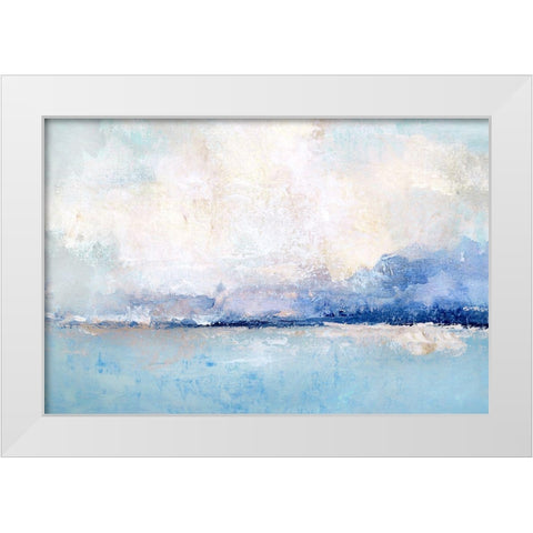 Symphony Bay White Modern Wood Framed Art Print by Tava Studios