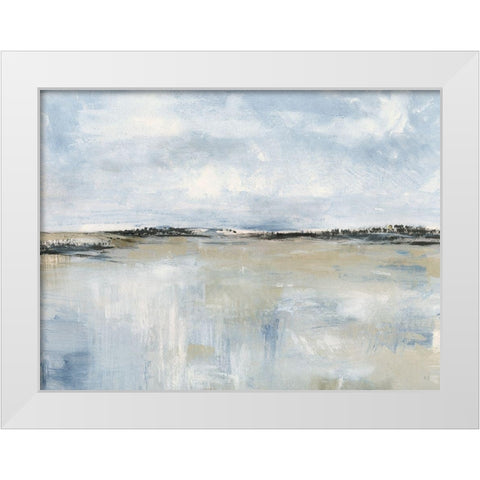 Across The Meadow White Modern Wood Framed Art Print by Jill, Susan