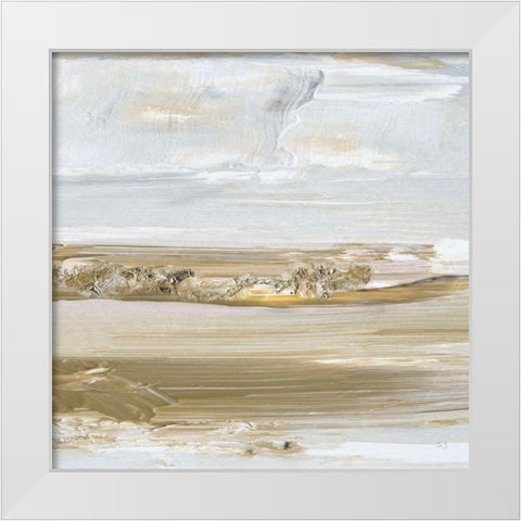 Distant Shoreline White Modern Wood Framed Art Print by Jill, Susan