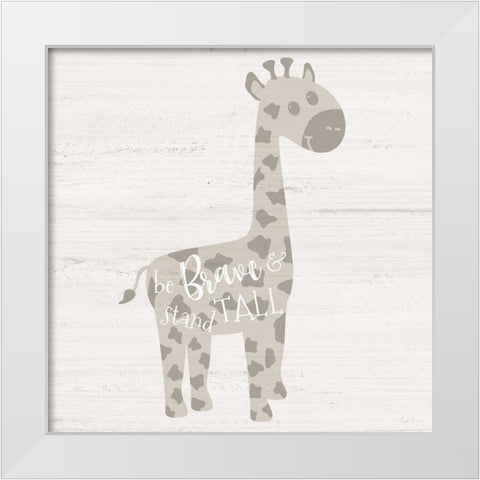 Be Brave White Modern Wood Framed Art Print by Carpentieri, Natalie