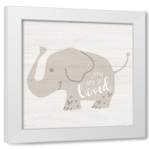 So Loved White Modern Wood Framed Art Print by Carpentieri, Natalie