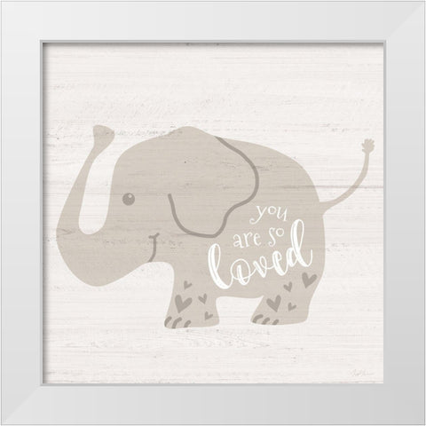 So Loved White Modern Wood Framed Art Print by Carpentieri, Natalie