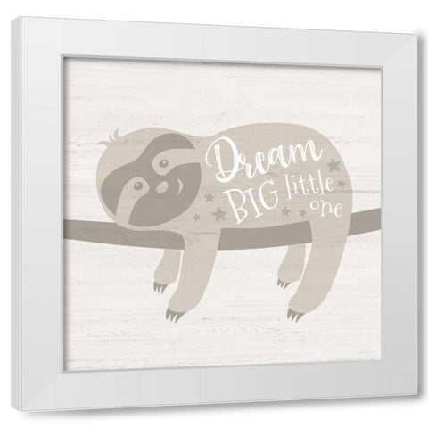 Dream Big White Modern Wood Framed Art Print by Carpentieri, Natalie