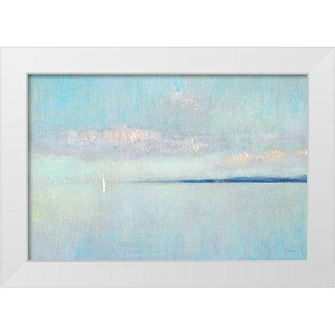 Sunrise Haze White Modern Wood Framed Art Print by Swatland, Katie