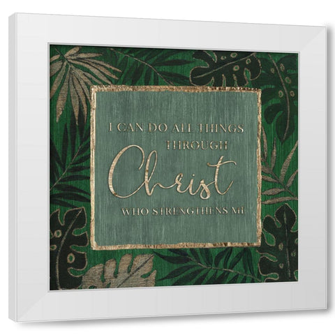 Christ Strengthens White Modern Wood Framed Art Print by Tava Studios