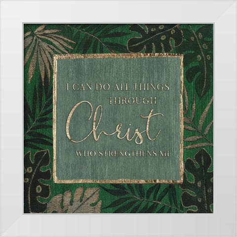 Christ Strengthens White Modern Wood Framed Art Print by Tava Studios