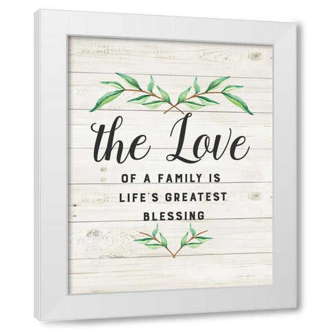 Love of a Family White Modern Wood Framed Art Print by Murray, Amanda
