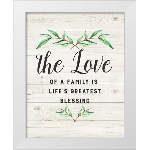 Love of a Family White Modern Wood Framed Art Print by Murray, Amanda