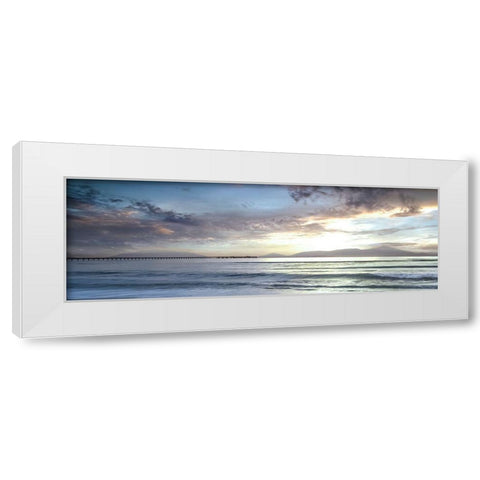 Island Calm White Modern Wood Framed Art Print by Calascibetta, Mike