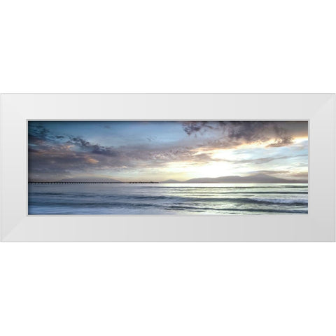Island Calm White Modern Wood Framed Art Print by Calascibetta, Mike