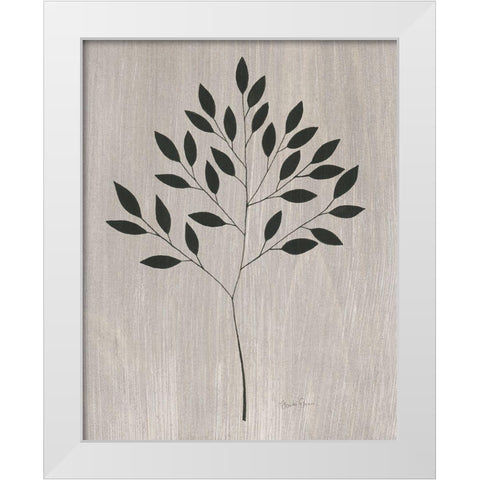 Leaves and Wood I White Modern Wood Framed Art Print by Gunn, Kourtni