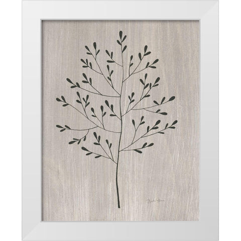 Leaves and Wood II White Modern Wood Framed Art Print by Gunn, Kourtni
