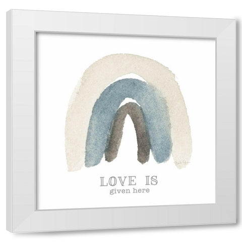 Love Rainbow White Modern Wood Framed Art Print by Gunn, Kourtni