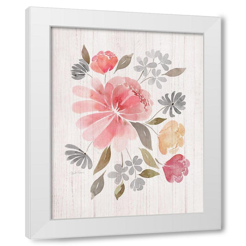 Loose Peonies I White Modern Wood Framed Art Print by Gunn, Kourtni