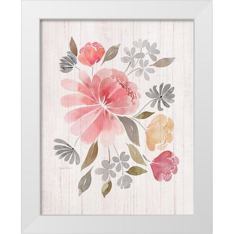 Loose Peonies I White Modern Wood Framed Art Print by Gunn, Kourtni