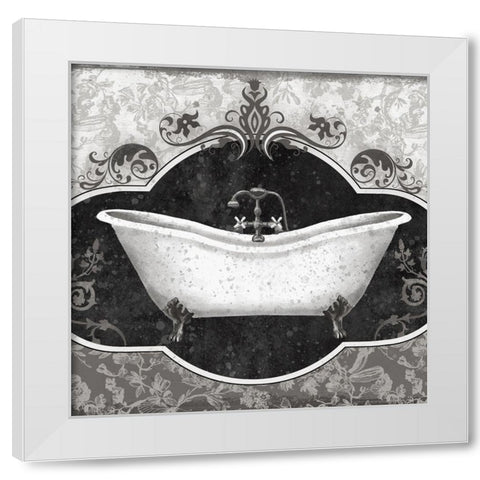 Glam Bath I White Modern Wood Framed Art Print by Knutsen, Conrad