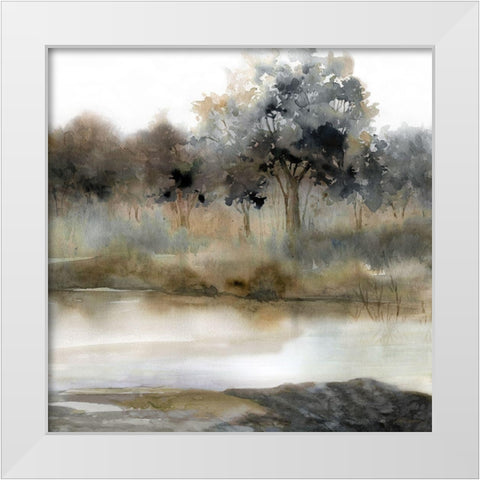 Silent Waters II White Modern Wood Framed Art Print by Robinson, Carol