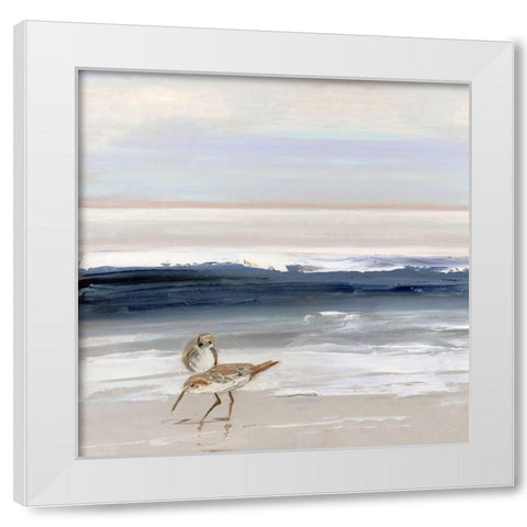 Beachcombing I White Modern Wood Framed Art Print by Swatland, Sally