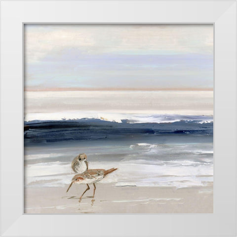 Beachcombing I White Modern Wood Framed Art Print by Swatland, Sally