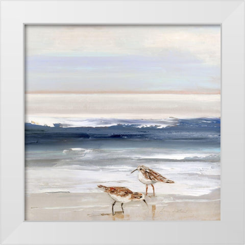 Beachcombing II White Modern Wood Framed Art Print by Swatland, Sally