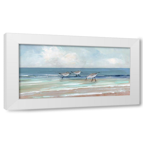 Shore Searching I White Modern Wood Framed Art Print by Swatland, Sally