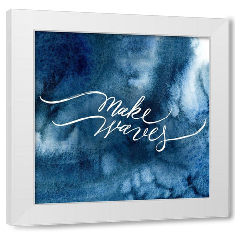 Coastal Waves White Modern Wood Framed Art Print by Brockmon, Kristen