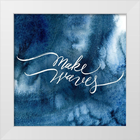 Coastal Waves White Modern Wood Framed Art Print by Brockmon, Kristen