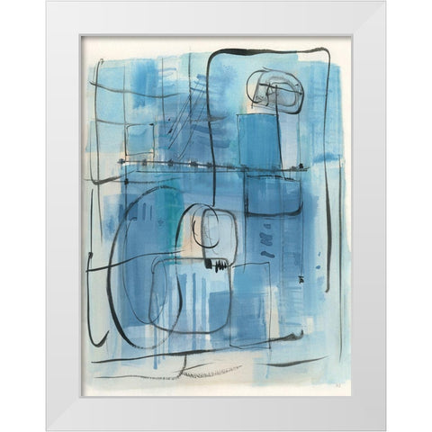 Amalfi Holiday White Modern Wood Framed Art Print by Jill, Susan