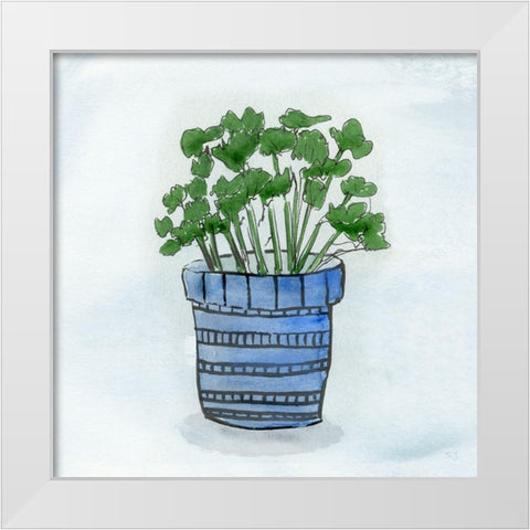 Post of Herbs I White Modern Wood Framed Art Print by Jill, Susan
