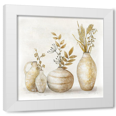 Summer Meadow Picks White Modern Wood Framed Art Print by Tava Studios