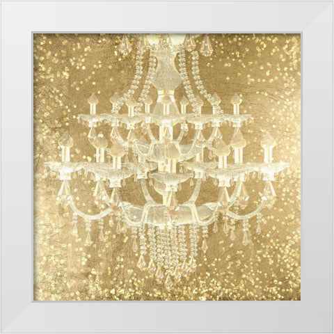 Golden Runway White Modern Wood Framed Art Print by Designs, CAD