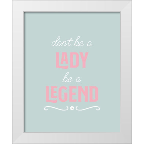 Lady Legend White Modern Wood Framed Art Print by Designs, CAD