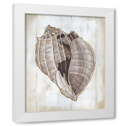 Ocean Cone II White Modern Wood Framed Art Print by Robinson, Carol