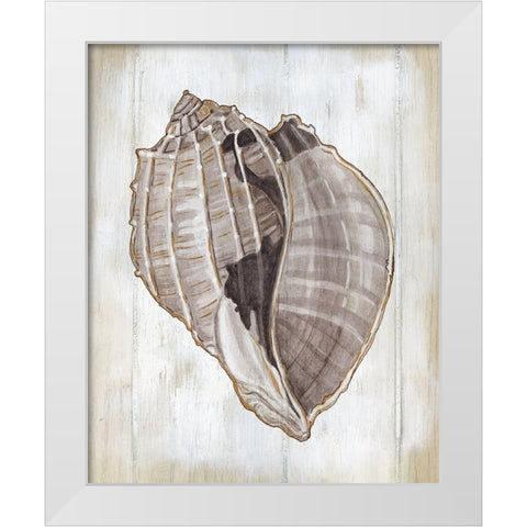 Ocean Cone II White Modern Wood Framed Art Print by Robinson, Carol
