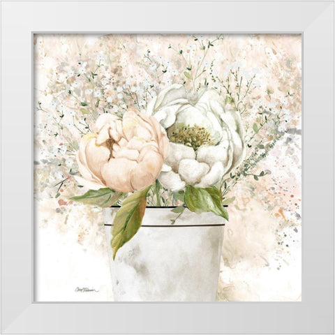 Charming Bouquet I White Modern Wood Framed Art Print by Robinson, Carol