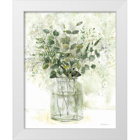 Delicate Greenery II White Modern Wood Framed Art Print by Robinson, Carol