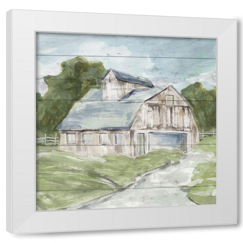 Soft Summer Barn White Modern Wood Framed Art Print by Robinson, Carol