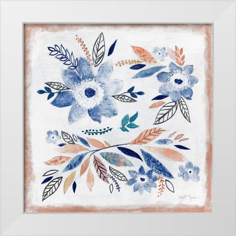 La Fleur I White Modern Wood Framed Art Print by Tava Studios