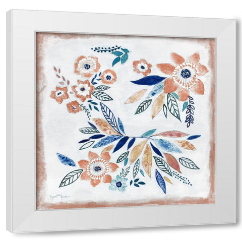 La Fleur II White Modern Wood Framed Art Print by Tava Studios