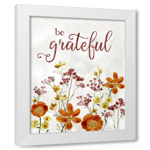 Grateful Catalina Bouquet White Modern Wood Framed Art Print by Robinson, Carol