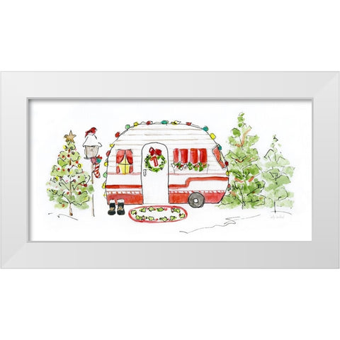 Holiday Camper I White Modern Wood Framed Art Print by Swatland, Sally